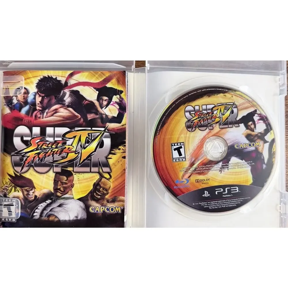 Super Street Fighter IV Playstation 3 PS3 - W/ Manual - Near Mint Disc
